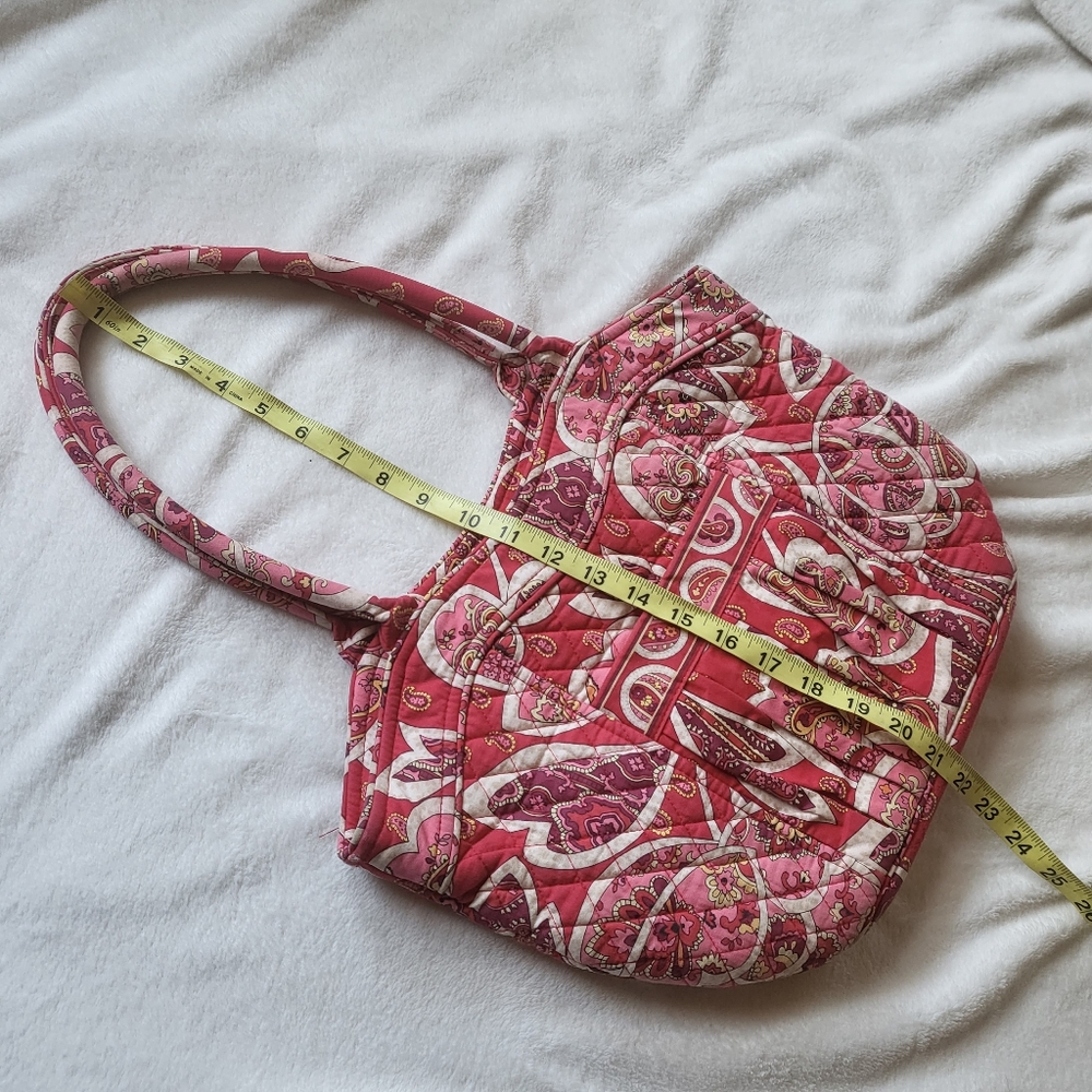 Vera Bradley Sweetheart Shoulder Bag in the Rosy Posies pattern. - Picture 9 of 14